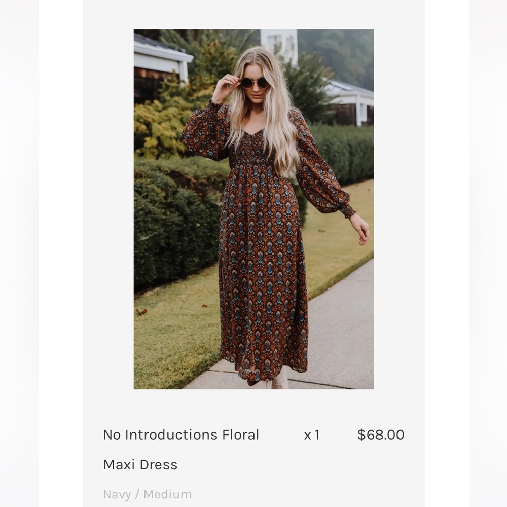Dress Up Boutique brown maxi dress
